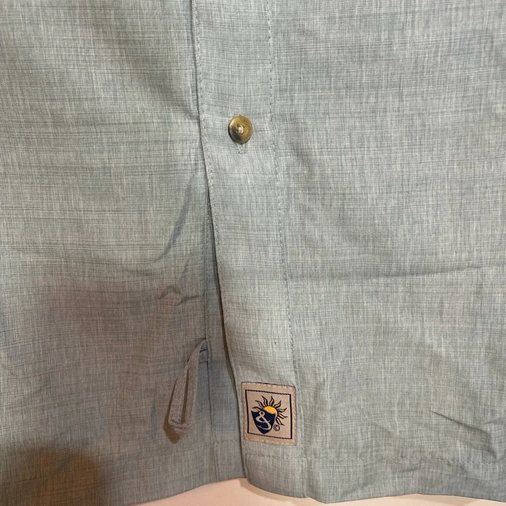 Hook & Tackle L Mens Air/X Fishing Gear Shirt 50 UV Protection Long Sleeve Blue - Picture 5 of 7